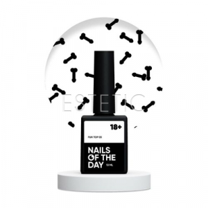 Топ з камифубуками 18+ NailsOfTheDay Top FUN!!! №03 черными, 10 мл