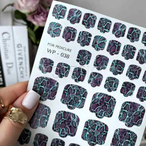 Плівки для педикюру SLIDIZ WP-038 зміїний принт