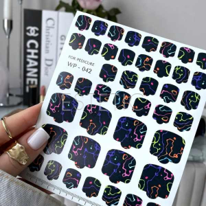 Плівки для педикюру SLIDIZ WP-042 принт абстракція