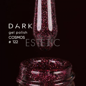 Гель-лак Dark gel polish 122 Cosmos бордо з голографічними блискітками, 10 мл