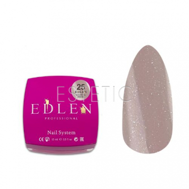 Гель для наращивания EDLEN Builder gel №25 Princess пепельно-сиреневый тауп с микроблеском,15 мл