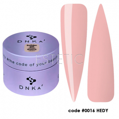 Гель DNKa Builder Gel #0016 Hedy пастельный пудровый персик, 30 мл