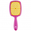 Щетка для волос Janeke Superbrush (оригинал) розовый неон желтая