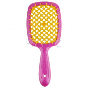 Щетка для волос Janeke Superbrush (оригинал) розовый неон желтая