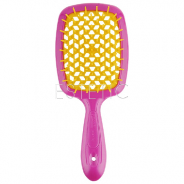 Щетка для волос Janeke Superbrush (оригинал) розовый неон желтая