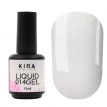 Жидкий гель Kira Nails Liquid Gel 014 молочный с микроблеском опал, 15 мл