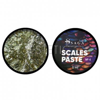 Рельефная паста SAGA SCALES paste 04 золотая для объемного дизайна,  5 мл