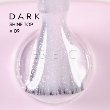 Топ Dark Shine Top 9 молочно-розовый с серебристым шиммером, 10 мл