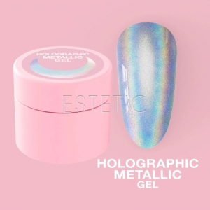 Гель-краска для ногтей LUNA Holographic Metallic Gel голографическая металлическая, 5 мл