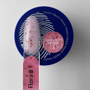 Рідкий полігель Touch Flora liquid polygel ніжно-рожевий з сухоцвітами, 15мл