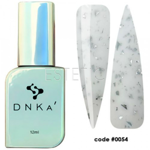 Жидкий гель DNKa Liquid Acrygel #0054 Ursa Major молочный с мелкой серебристой поталью,12 мл