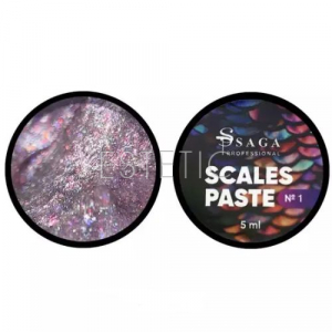 Рельефная паста SAGA SCALES paste 01 лиловая бриллиантовая для объемного дизайна,  5 мл