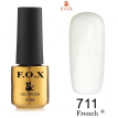 Гель-лак F.O.X French №711 (белый, эмаль), 6 мл