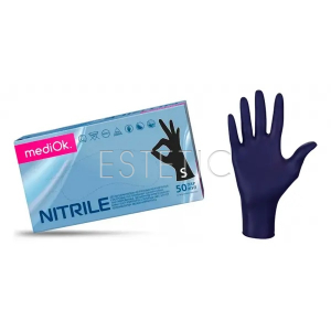 Рукавички нітрилові MediOk HARD Black S, 5 г x м2 чорні, попарно