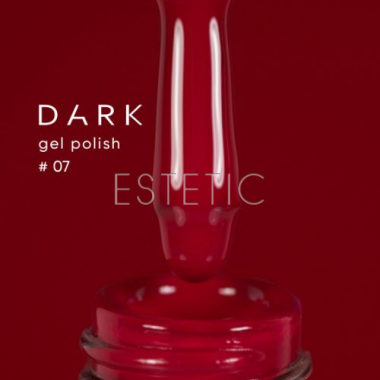 Гель-лак Dark gel polish  07 насичений глибокий червоний, 6 мл