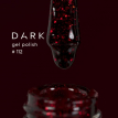 Гель-лак Dark gel polish 112 темно-вишневий з червоним глітером, 6 мл