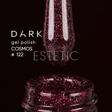 Гель-лак Dark gel polish 122 Cosmos бордо с голографическими блесточками, 6 мл