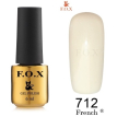 Гель-лак F.O.X French №712 (блідий бежево-жовтий, емаль), 6 мл