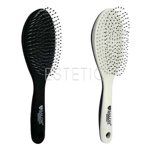 Щетка для волос массажная SALON 88000P черная, белая, карбон