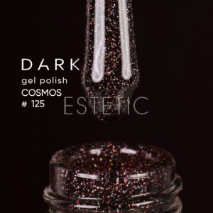 Гель-лак Dark gel polish 125 Cosmos глубокий фиолетово-бордовый с голографическими блесточками, 6 мл