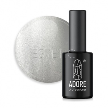 Гель-лак ADORE Gel Polish Cat’s Eye Mm-13 вітражний, котяче око срібний, 8 мл