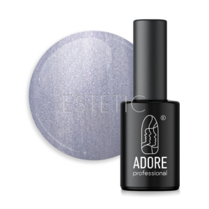 Гель-лак ADORE Gel Polish Cat's Eye Mm-16 витражный, кошачий глаз металлический серо-фиолетовый, 8 мл