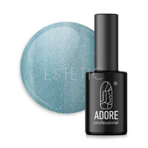 Гель-лак ADORE Gel Polish Cat’s Eye Mm-17 витражный, кошачий глаз металлический голубойприглушенный, 8 мл