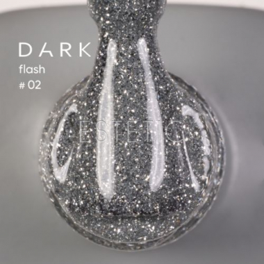 Гель-лак Dark Gel Polish Flash 02 светоотражающий серебристый, 10 мл