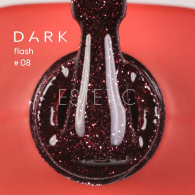 Гель-лак Dark Gel Polish Flash 08 світловідбиваючий темно-вишневий, 10 мл