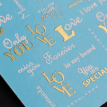 Слайдер для ногтей RichcoloR FOIL 23 Gold фольгированный, любовь, текст, Love you