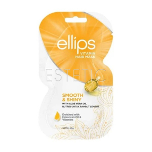 Маска для волос Ellips Smooth&Shine Роскошное сияние с маслом Алоэ Вера,20г