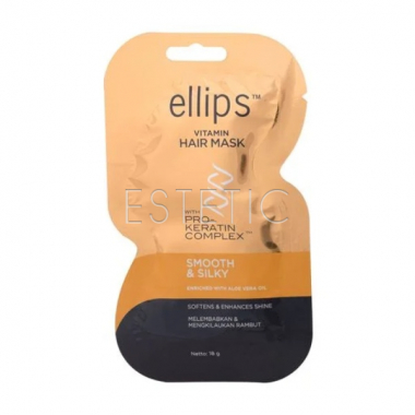 Маска для волос Ellips Smooth& Silky Безупречный шелк с Про-Кератиновым Комплесом, 18г