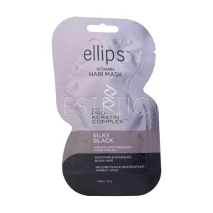 Маска для волос Ellips Silky Black Ночь шелковая с Про-кератиновым комплексом, 18г