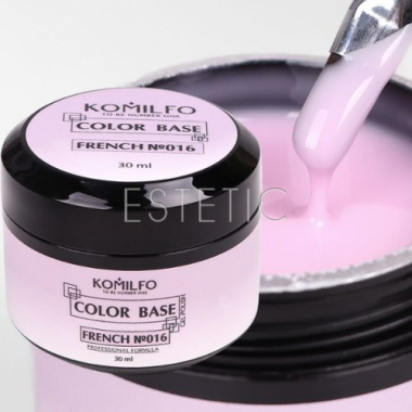 Komilfo Color Base French 016 камуфлирующая база для гель-лака, 30 мл (гель-банка)