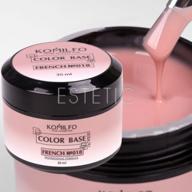 Komilfo Color Base French 018 камуфлирующая база для гель-лака, 30 мл (гель-банка)