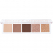 Тени для век 5 тонов Bless Beauty Matte & Shimmer 01 Brown, палетка 9,8 г