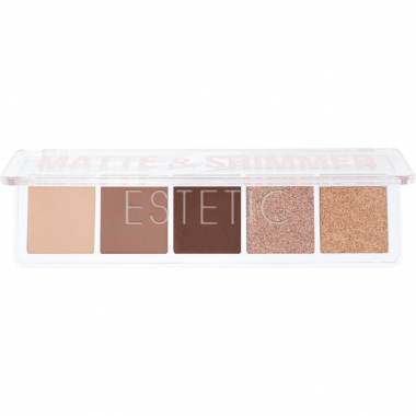 Тіні для повік 5 тонів Bless Beauty Matte & Shimmer 01 Brown, палетка 9,8 г