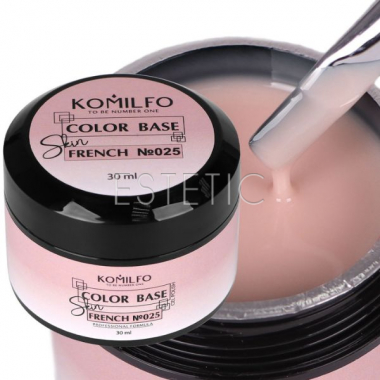 Komilfo Color Base French 025 Skin камуфлирующая база, 30 мл (гель-банка)