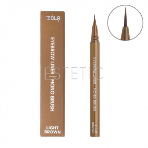 Лайнер для брів ZOLA Eyebrow Liner Mono Brush з моно-пензлем Light Brown