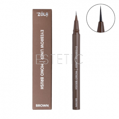 Лайнер для бровей ZOLA Eyebrow Liner Mono Brush с моно-кистью Brown