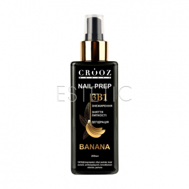 Подготовитель ногтя Crooz Nail Prep 3 в 1 Banan, 200 мл