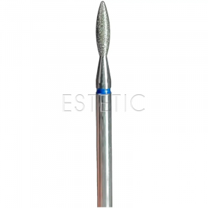 Фреза алмазна Edlen Flame 021 Blue Blunt end (полумʼя, синя, не загострена)