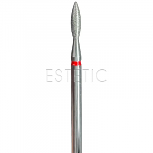 Фреза алмазна Edlen Flame 023 Red Blunt end (полумʼя, червона, не загострена)