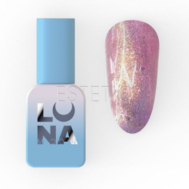 Гель-лак LUNA Color №201 золотисто-коралловый шиммер с эффектом втирки хамелеон, 8 мл