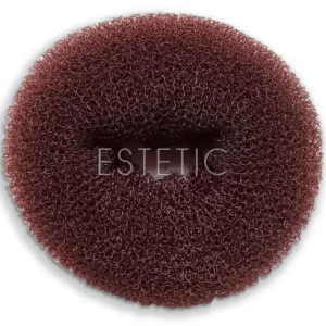 Валик-бублик для волосся круглий d10 см Коричневий