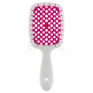 Janeke Щітка-гребінець для волося Janeke Superbrush біла фуксія