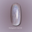 Гель-лак Dark gel polish Hologram cat 02 котяче око голографічний ліловий, 6 мл