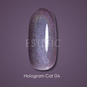 Гель-лак Dark gel polish Hologram cat 04 котяче око голографічний фіолетовий, 6 мл