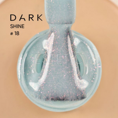 База DARK PRO base Shine 18 тиффани с розовым микроблеском, 15 мл