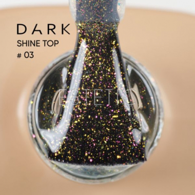 Топ Dark Shine Top 3 мікс рожевих та золотих блискіток, 10 мл